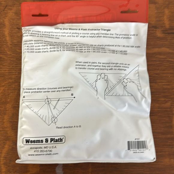 $$ Weems & Plath protractor with handle brand new - Picture 2 of 2